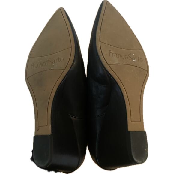 Franco Sarto Black Leather Adrienne Booties Size 8 - Picture 4 of 4